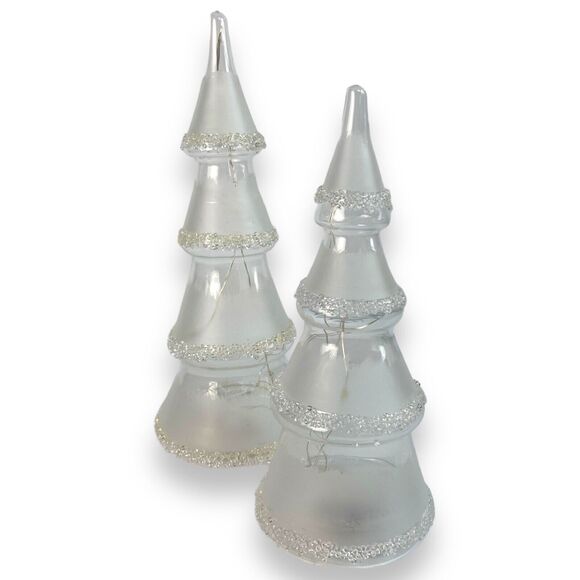 Floral 2‎ Glowing Glass Tree Christmas Light-Up LED Decoration Holiday  C72Q - Picture 2 of 12